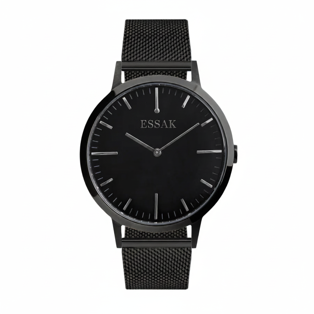 ESSAK Black Mesh Watch