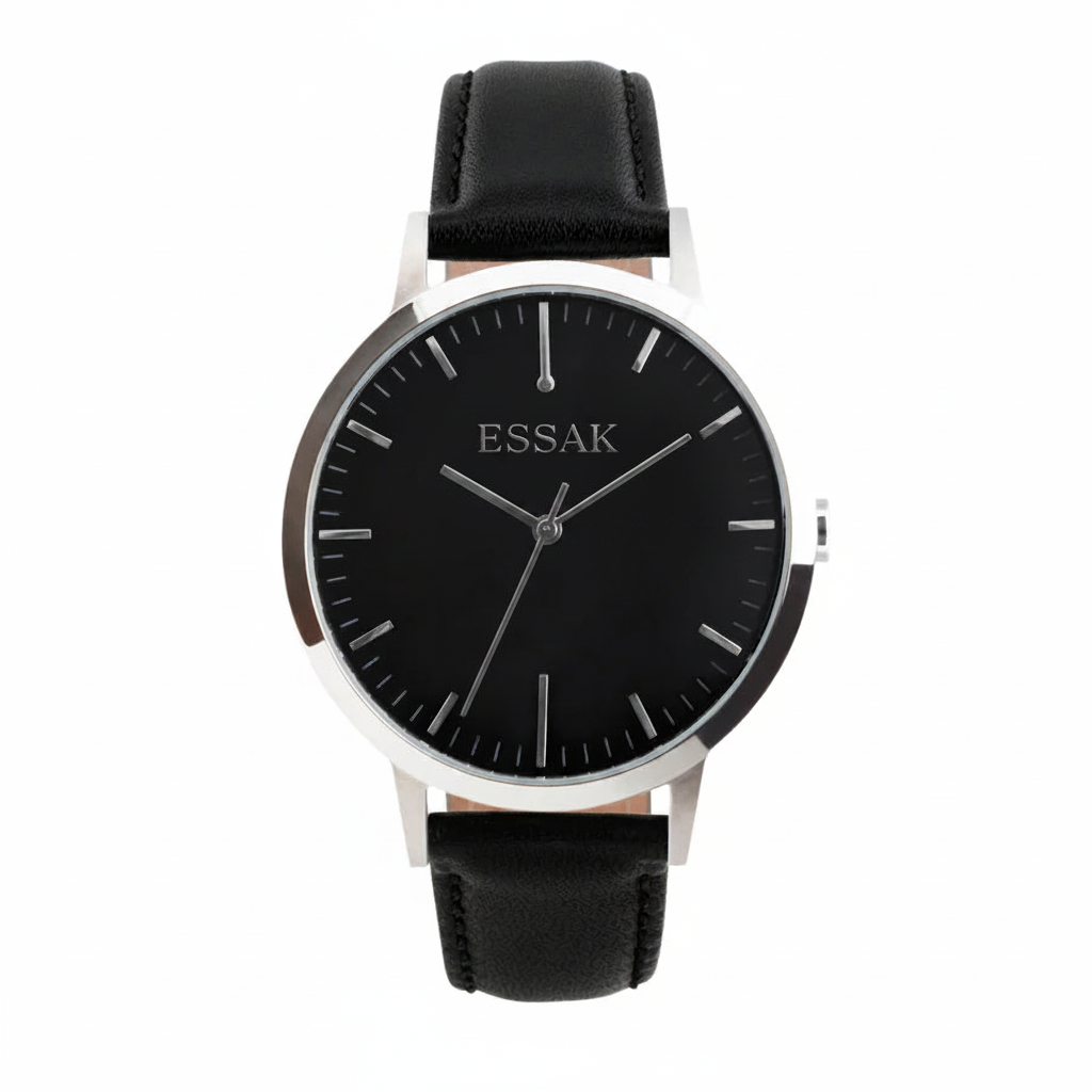 ESSAK Black Silver Watch