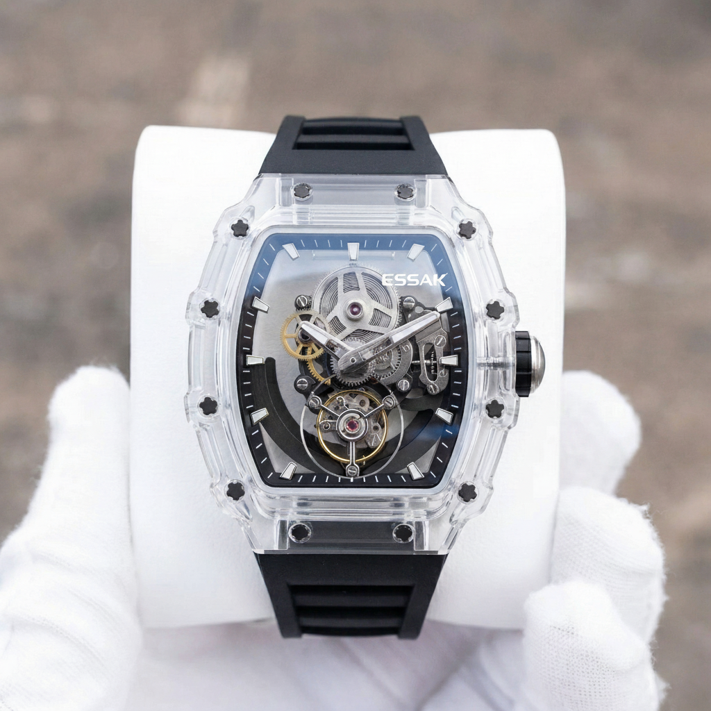 Skeleton Watch with ESSAK Logo