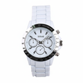 White Chronograph Watch - ESSAK Logo
